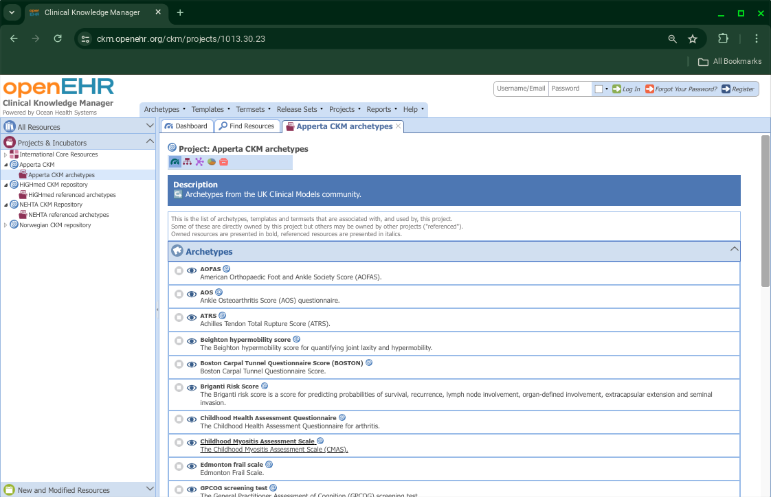 Searching by projects and subdomains