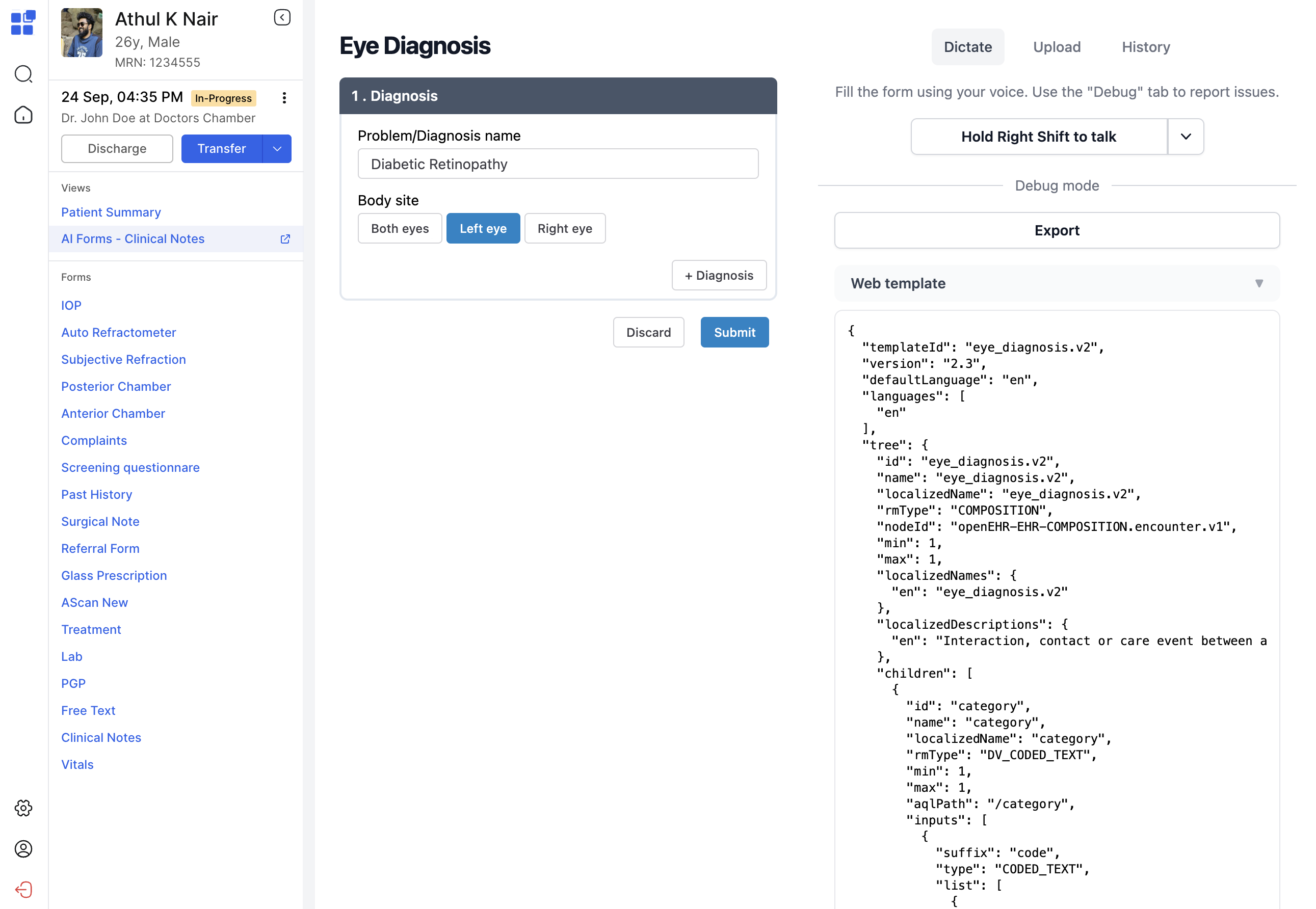 SMART on FHIR embedded AI application