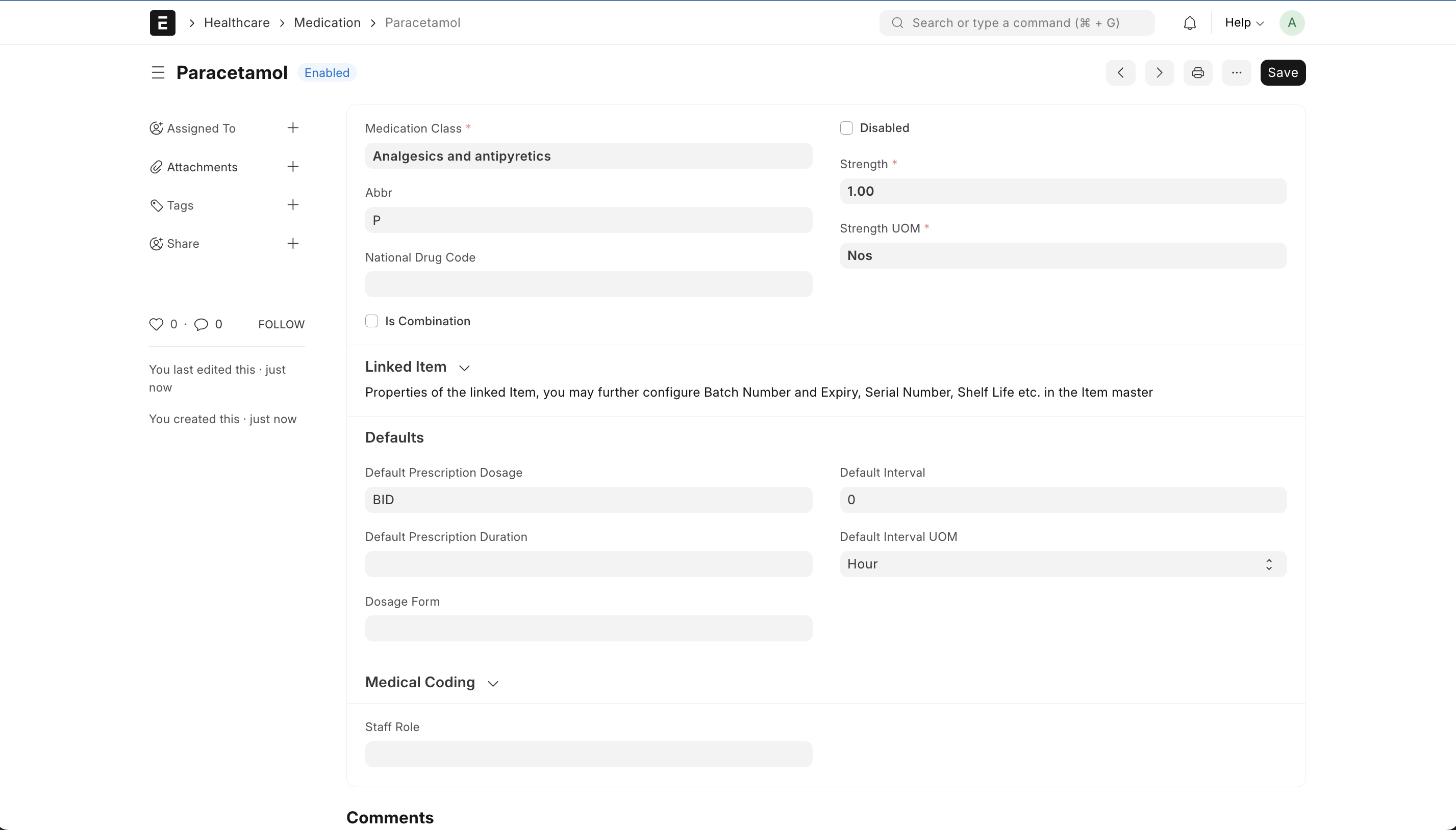 Prescribing medications in ERPNext